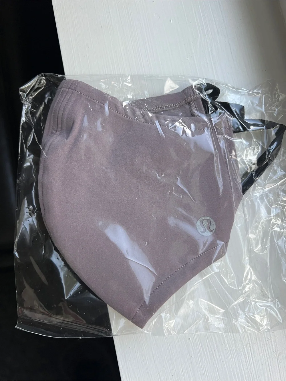 Lululemon Double Strap Face Mask - Mauve Grey NEW